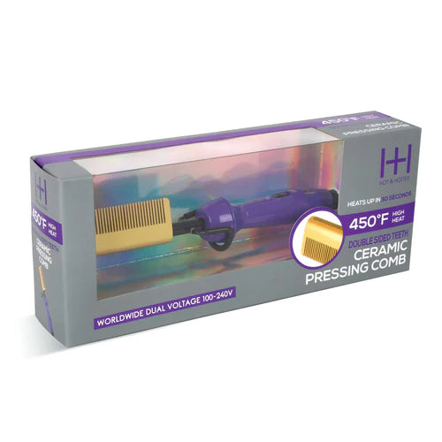 HH PRESSING COMB CERAMIC ELECTRIC PURPLE image 0