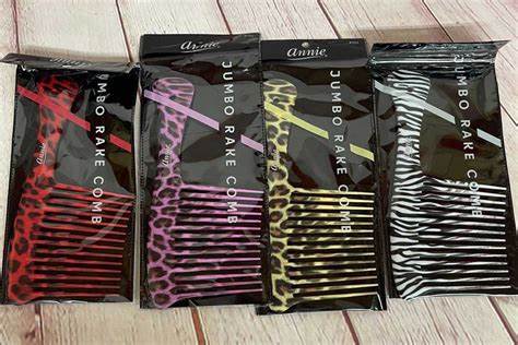 ANNIE JUMBO RAKE COMB, ANIMAL PRINT image 0