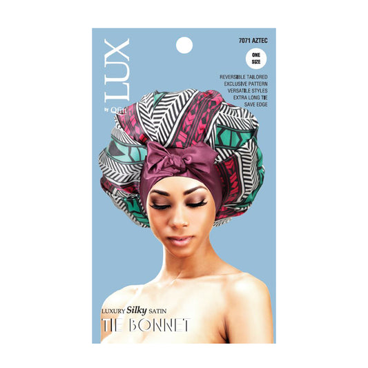 LUX BY QFITT SILKY SATIN TIE BONNET #7071 image 0