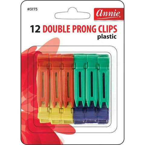 Annie Double Prong Clips Plastic image 0