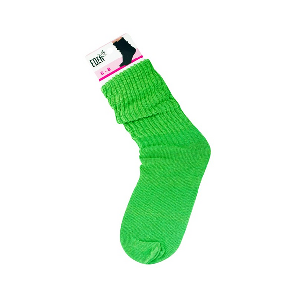 EDEN SLOUCH SOCKS GREEN 6-8