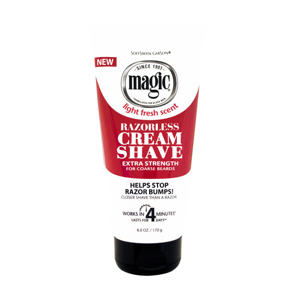 MAGIC RAZORLESS CREAME SHAVE EX STRENGTH 6OZ