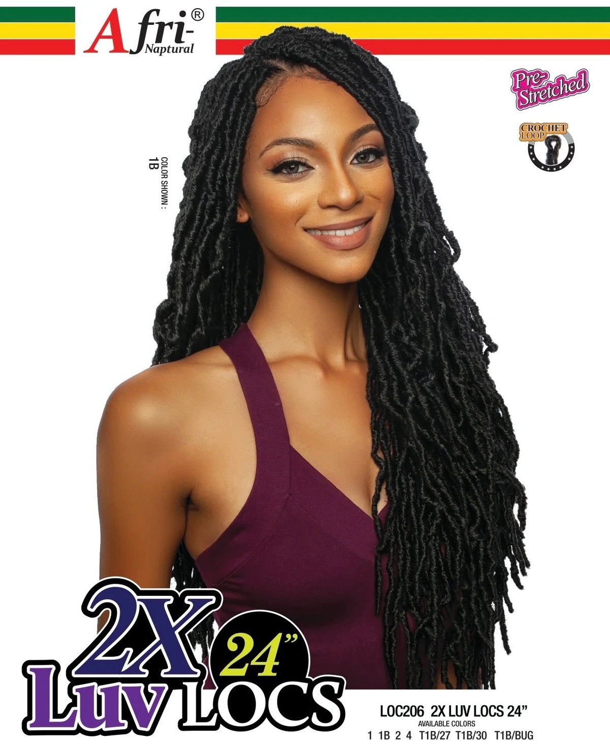 AFRI NAPTURAL LUV LOCS 24" 1B image 0