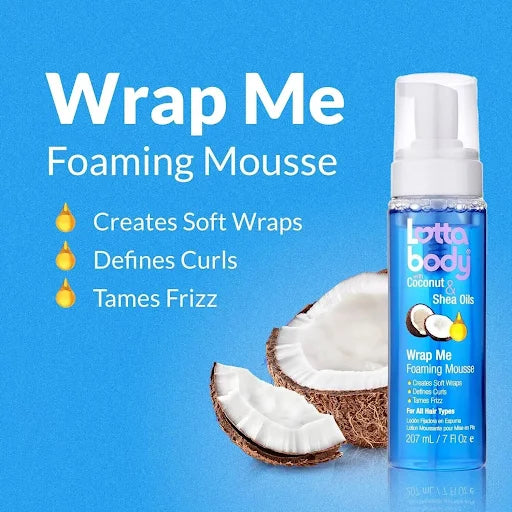 LOTTABODY COCONUT &amp; SHEA OIL WRAP ME FOAM MOUSSE 7 OZ image 0
