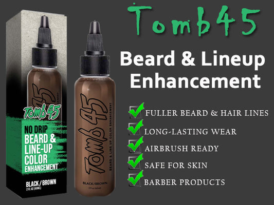 TOMB45 NO DRIP BEARD &amp; LINE UP COLOR ENHANCEMENT BROWN/BLK image 0