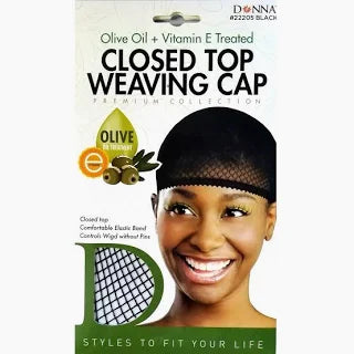 DONNA CLOSED TOP MESH WEAVING CAP BLACK #22205 image 0