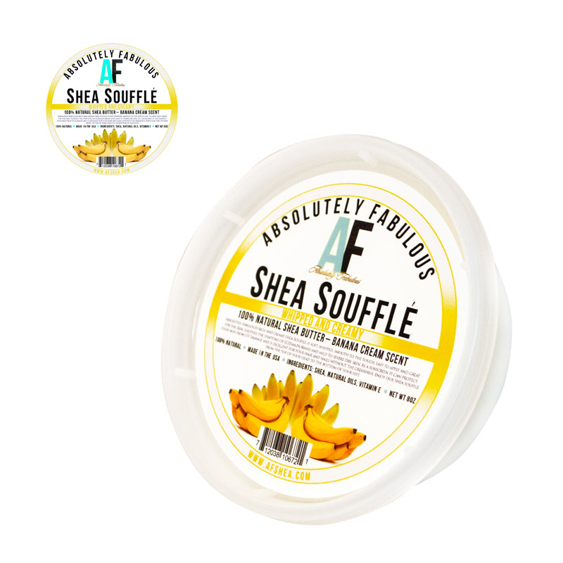 SHEA SOUFFLE 100% SHEA BUTTER BANANA CREAM 8oz image 0