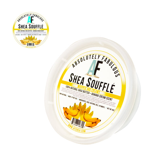 SHEA SOUFFLE 100% SHEA BUTTER BANANA CREAM 8oz image 0