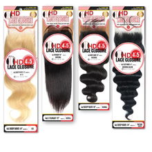 EVE 100% VIRGIN HAIR 4X5 HD LACE CLOSURE STRAIGHT 16" NATURAL
