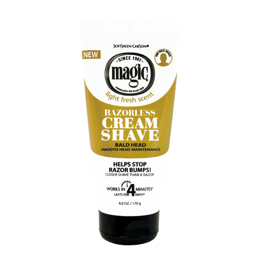 MAGIC RAZORLESS CREAME SHAVE BALD HEAD 6OZ image 0