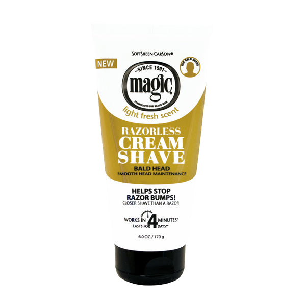 MAGIC RAZORLESS CREAME SHAVE BALD HEAD 6OZ