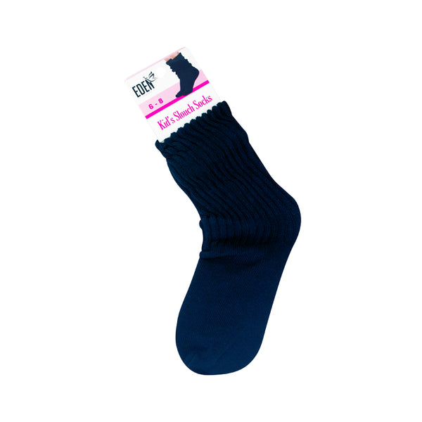 EDEN SLOUCH SOCKS NAVY 6-8