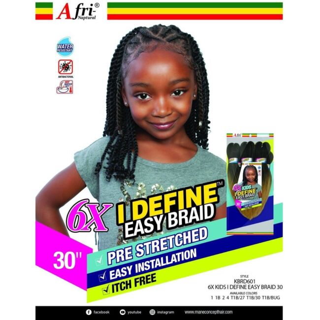 AFRI NAPTURAL 6X KIDS EASY BRAID 1B/27 image 0