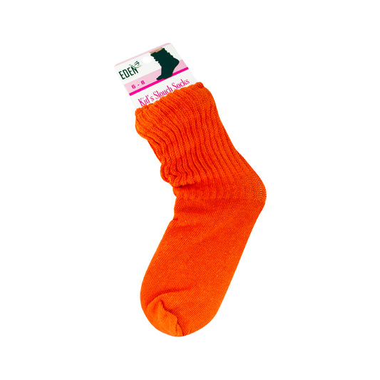 EDEN SLOUCH SOCKS ORANGE 6-8 image 0