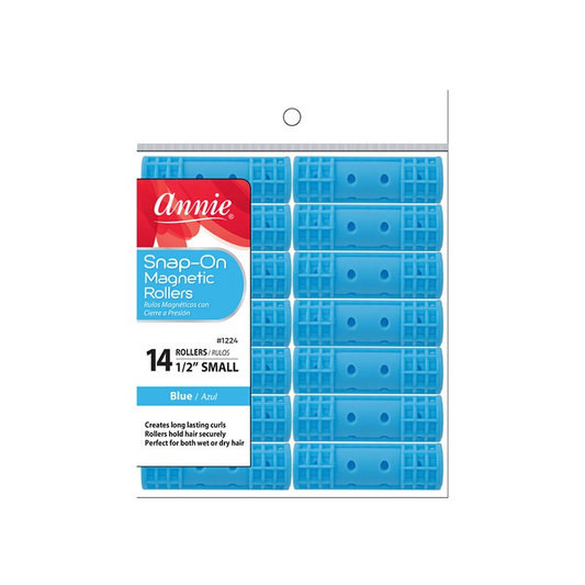 Annie Snap on Magnetic Rollers (14Ct.)(1/2" Small)(Blue) #1224 image 0