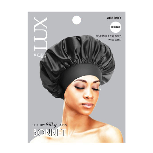 LUX SILKY SATIN BONNET SOLID REGULAR ONYX #7008 image 0