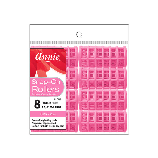 ANNIE SNAP ON MAGNETIC ROLLERS X-LARGE 1 1/8 PINK #1221