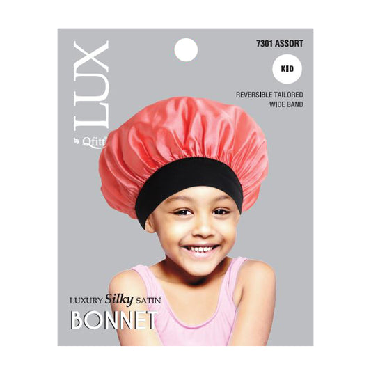 QFITT LUX KID SILKY SATIN BONNET ASSORTED COLORS #7301 image 0