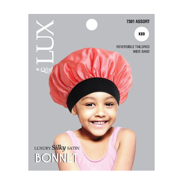 QFITT LUX KID SILKY SATIN BONNET ASSORTED COLORS #7301
