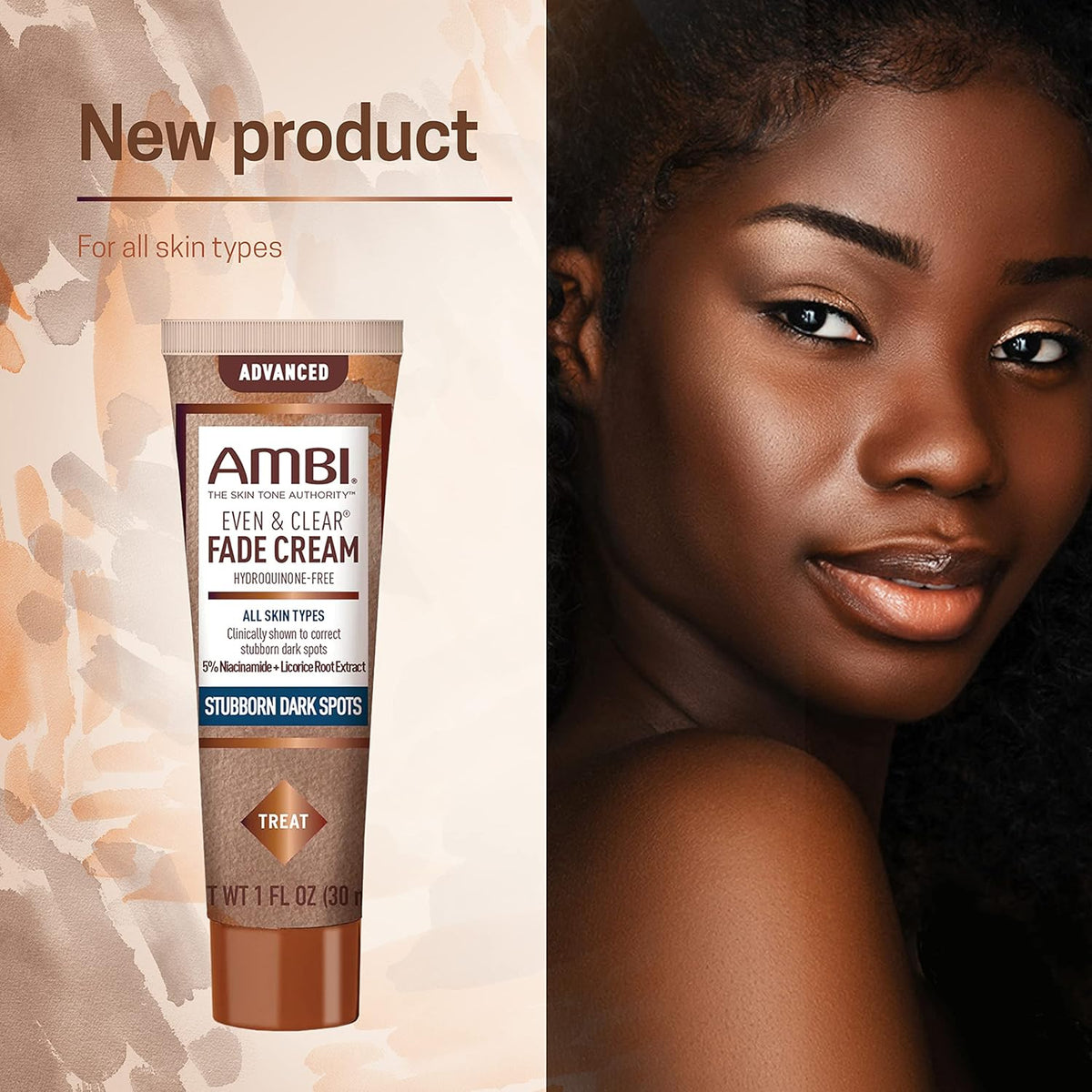 Ambi Even &amp; Clear Fade Cream STUBBORN Dark Spots (1oz) image 2