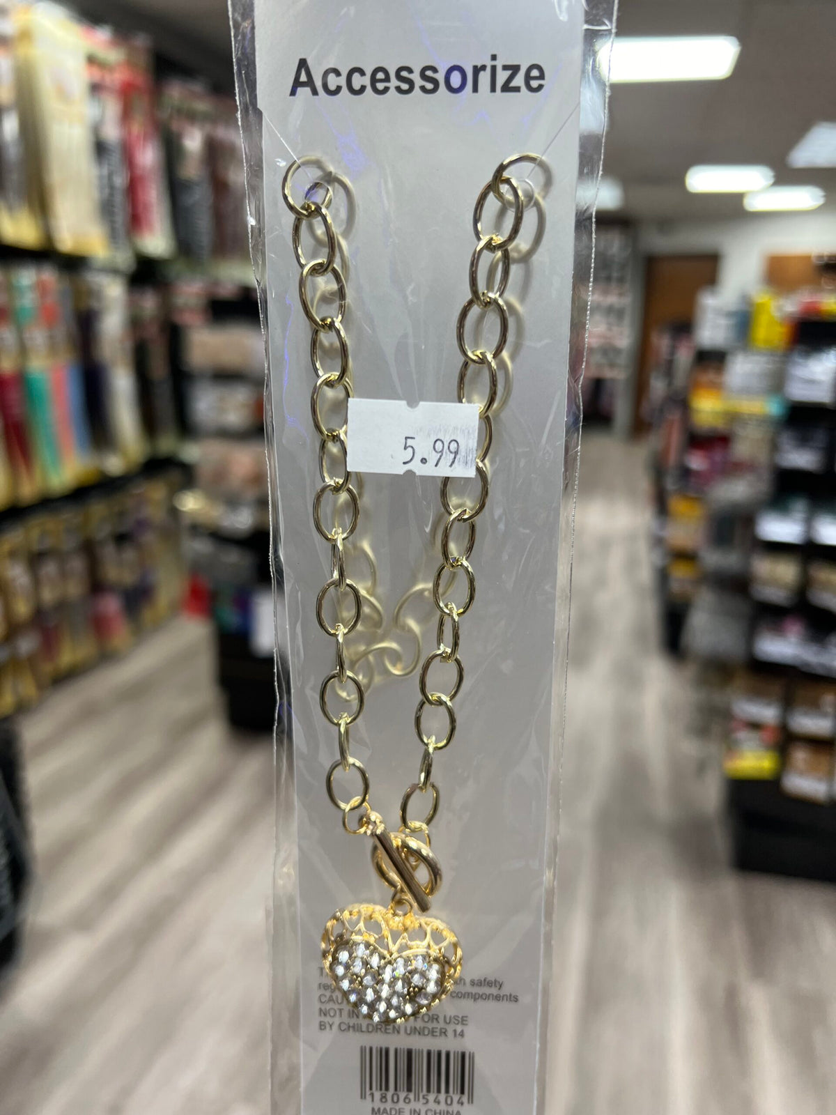 ACCESSORIZE GOLD/SILVER HEART NECKLACE - Gold image