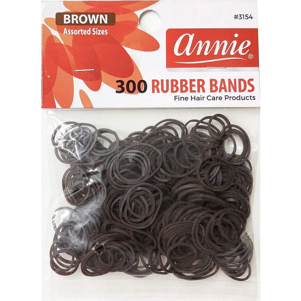 Annie 300 Rubber Bands Brown