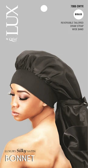 LUX BRAID BONNET BLK #7006 image 0