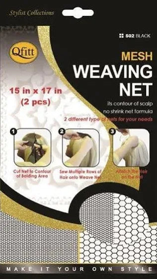 QFITT WIDE MESH WEAVING NET BLACK #559