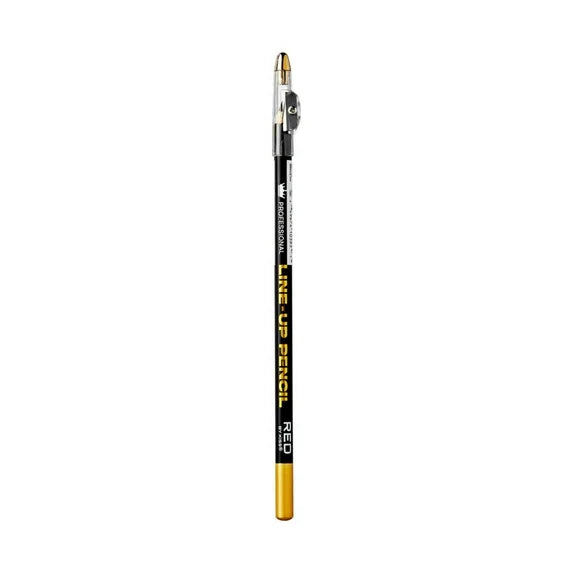 RED LINE-UP PENCIL W/SHARPENER BLACK image 0
