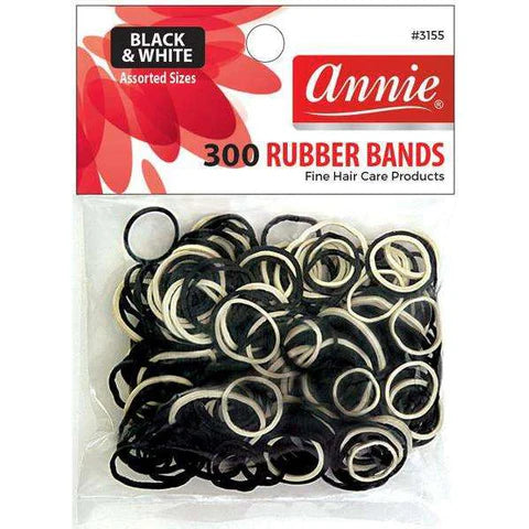 Annie 300 Rubber Bands Blk/White image 0