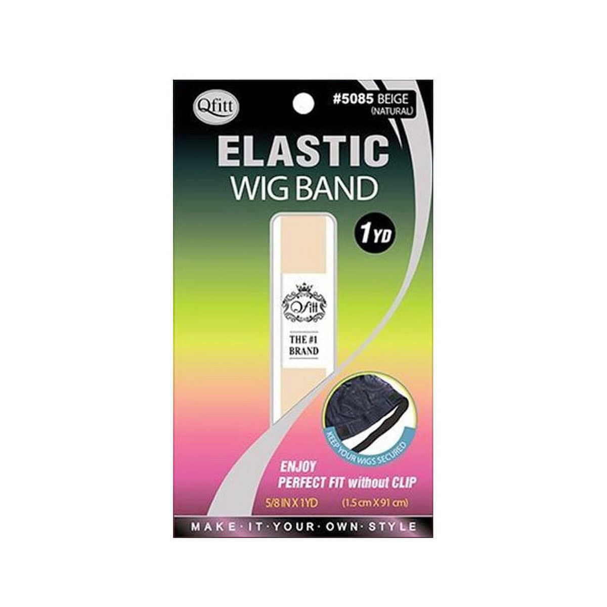 Qfitt Elastic Wig Band Beige 1yd image 0
