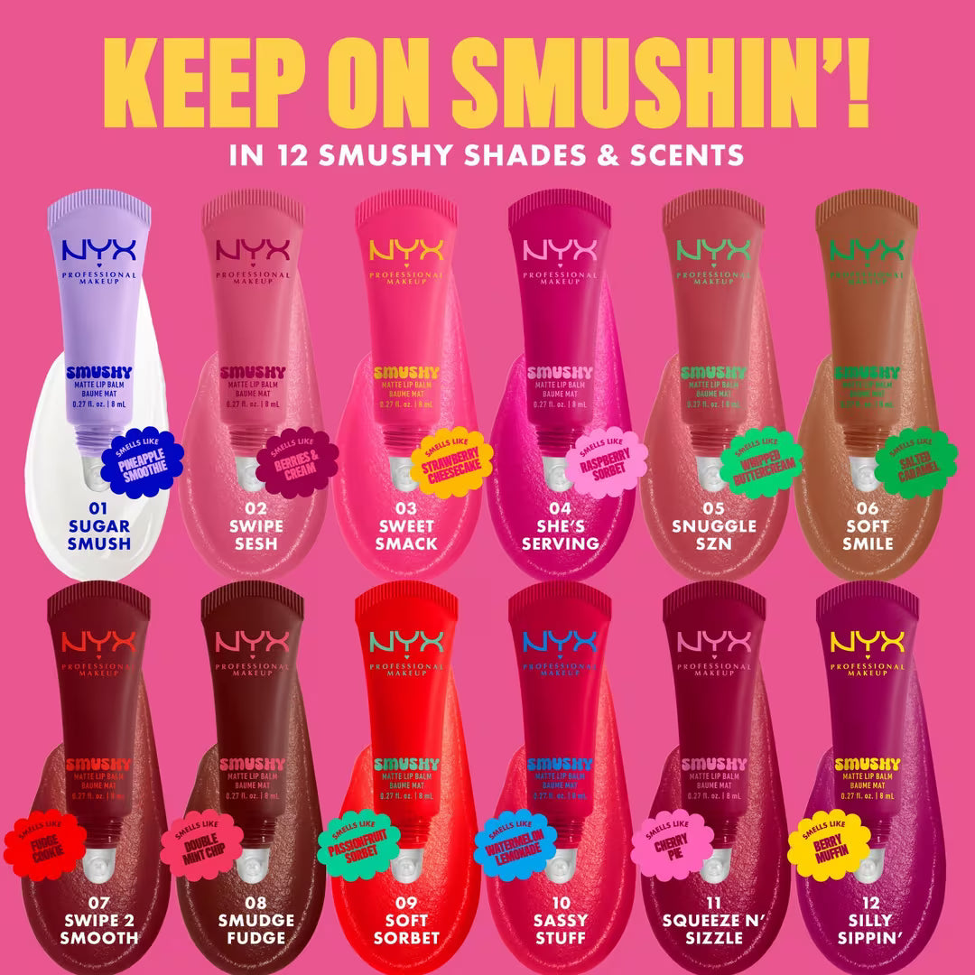NYX SMUSHY MATTE LIP BALM SMUDGE FUDGE 08 image 3