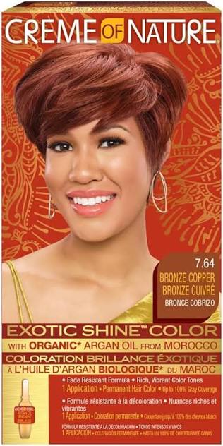 Creme Of Nature 7.64 Bronze Copper Perm Hair Color 3oz image 0