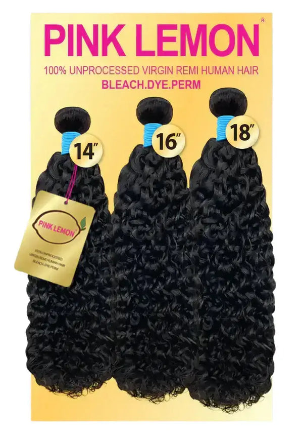 PINK LEMON 100% HUMAN HAIR NATURAL WAVE 18/20/22