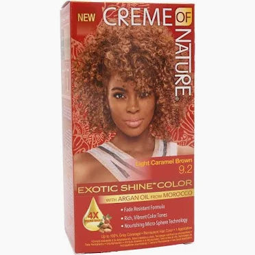 CREME OF NATURE ARGAN OIL HAIR COLOR LIGHT CARAMEL BROWN 3oz