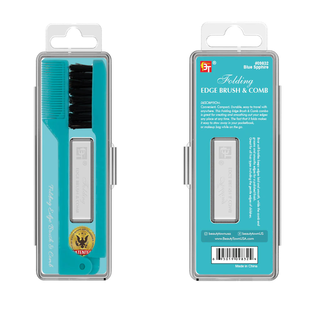 BT FOLDING TRAVEL EDGE BRUSH BLUE SPPHIRE image 0