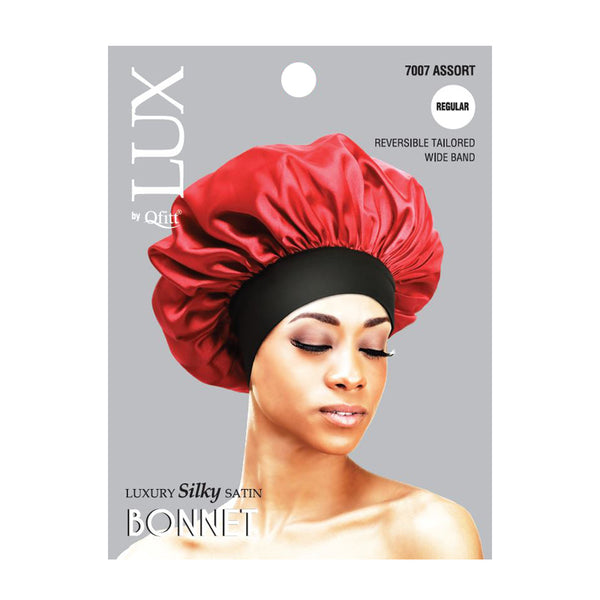 LUX SILKY SATIN BONNET M-L ASSORT COLORS #7007