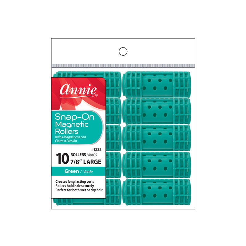 Annie Snap On Magnetic Rollers Large 7/8" Green #1222 image 0